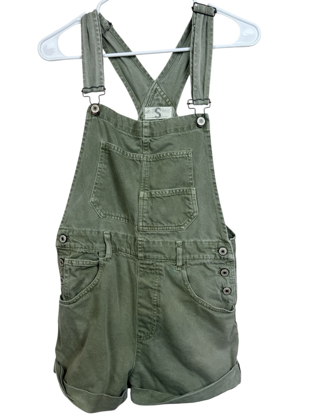 We the Free overall shorts olive green S